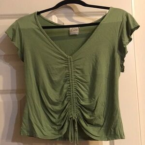 Summer top in green. Very soft and comfortable. Size L but runs small.